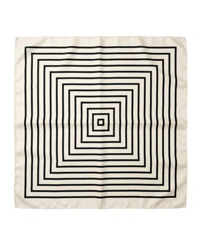 Marcus Adler Geo Print Satin Square Scarf In Neutral