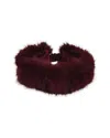 Marcus Adler Faux Fur Headband In Red