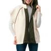 Marcus Adler Hooded High Pile Fleece Cardigan In Cream