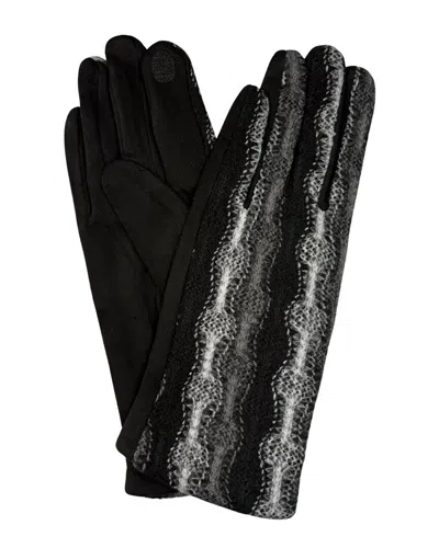 Marcus Adler Knit Overlay Tech Glove In Black