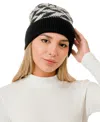 Marcus Adler Knit Pattern Beanie In Black