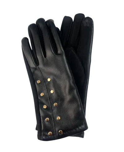 Marcus Adler Leather Glove With Studs In Black