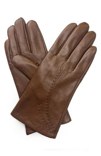 Marcus Adler Leather Gloves In Brown