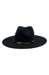 Marcus Adler Metal Trim Felt Fedora In Black