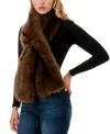 Marcus Adler Faux Fur Pull-through Scarf In Brown