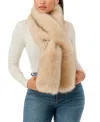 Marcus Adler Faux Fur Pull-through Scarf In White