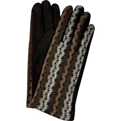 Marcus Adler Open Weave Tech Gloves In Brown
