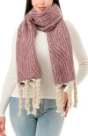 Marcus Adler Pattern Scarf In Berry