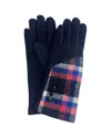 Marcus Adler Plaid Gloves In Blue