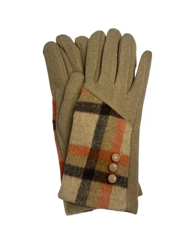 Marcus Adler Plaid Gloves In Brown