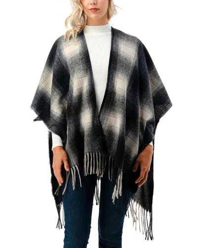 Marcus Adler Plaid Ruana In Black