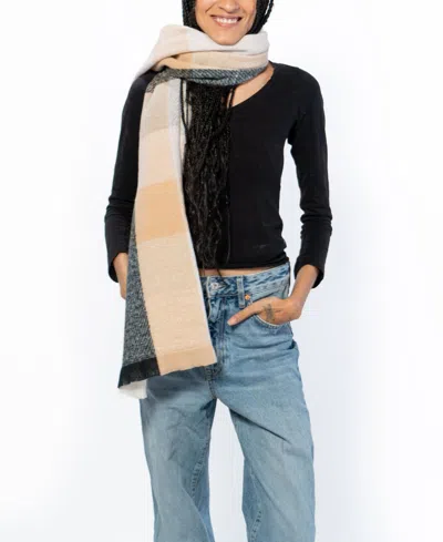 Marcus Adler Plaid Scarf In Black