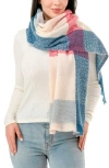 Marcus Adler Plaid Scarf In Pink