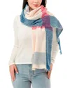 Marcus Adler Plaid Scarf In Pink