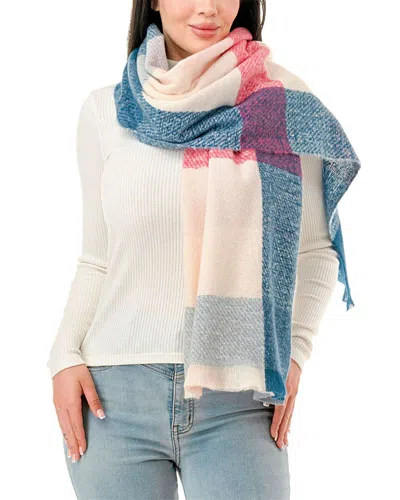 Marcus Adler Plaid Scarf In Pink