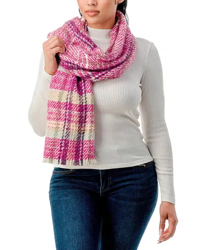 Marcus Adler Plaid Scarf In Pink