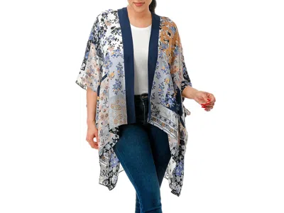 Marcus Adler Printed Kimono In Blue