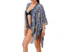 Marcus Adler Printed Kimono In Blue