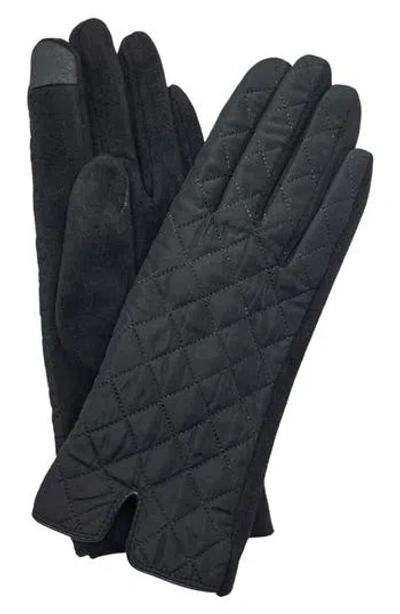 Marcus Adler Quilted Touchscreen Gloves In Black