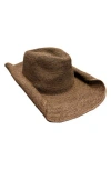 Marcus Adler Raffia Cowboy Hat In Brown