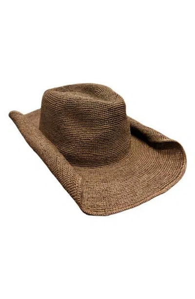 Marcus Adler Raffia Cowboy Hat In Brown