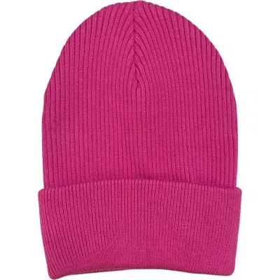 Marcus Adler Rib Knit Cuff Beanie In Fuchsia