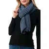 Marcus Adler Ribbed Cozy Scarf In Blue