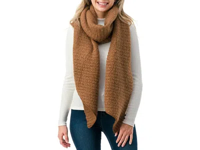 Marcus Adler Ribbed Whipstitch Scarf In Brown