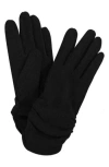 Marcus Adler Ruched Jersey Touchscreen Gloves In Black