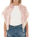 Marcus Adler Satin Multi Functional Square Scarf In Pink