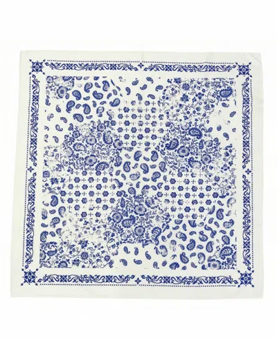 Marcus Adler Satin Paisley Square Scarf In White