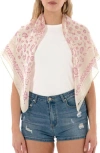 Marcus Adler Satin Multi Functional Square Scarf In White