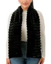 Marcus Adler Faux Fur Pull-through Scarf In Black