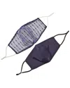 Marcus Adler Set Of 2 Cloth Face Masks In Blue