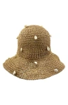 Marcus Adler Shell Straw Bucket Hat