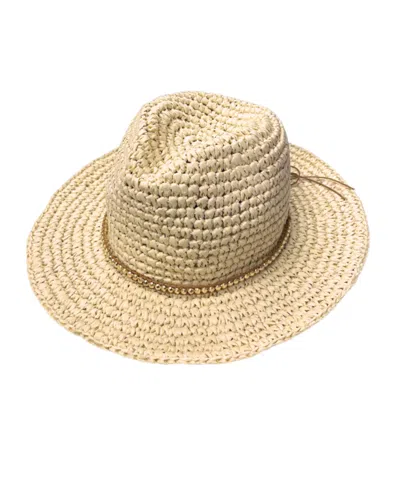Marcus Adler Straw Panama Hat In Gray