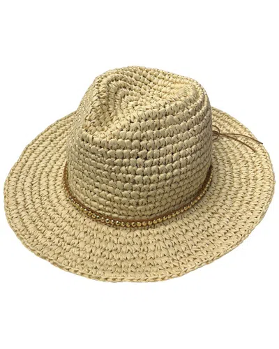 Marcus Adler Straw Panama Hat In Brown