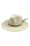Marcus Adler Straw Packable Hat In Ivory