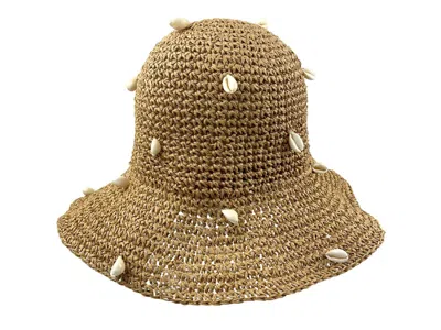 Marcus Adler Straw Sea Shell Bucket Hat In Multi