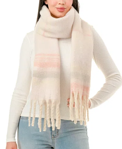 Marcus Adler Stripe Scarf In Blush