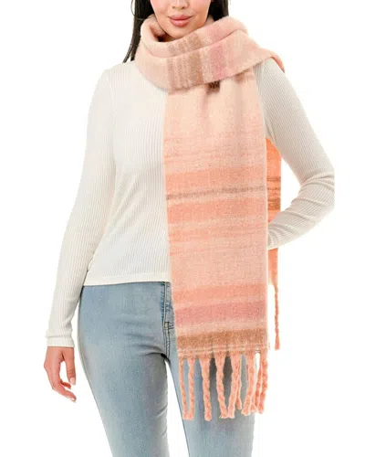 Marcus Adler Stripe Scarf In Orange