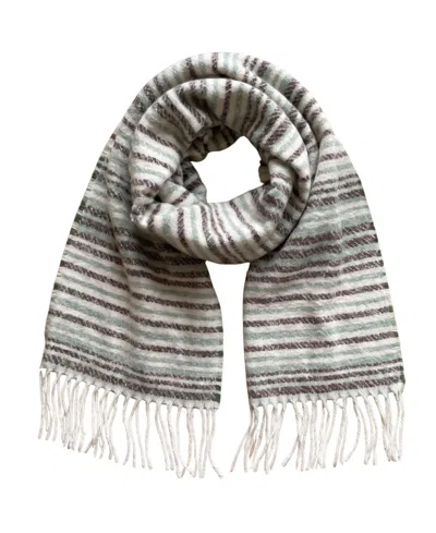 Marcus Adler Stripe Tassel Scarf In Blue