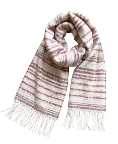 Marcus Adler Stripe Tassel Scarf In Pink
