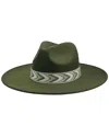 Marcus Adler Geo Print Band Felt Panama Hat In Green