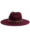 Marcus Adler Studded Band Wool Blend Panama Hat In Red