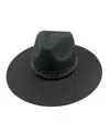 Marcus Adler Studded Band Wool Blend Panama Hat In Black