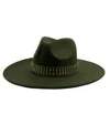 Marcus Adler Studded Band Wool Blend Panama Hat In Olive