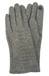 Marcus Adler Studded Jersey Gloves In Gray