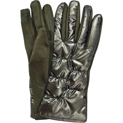 Marcus Adler Tech Puffer Gloves In Olive