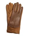 Marcus Adler Studded Faux Leather Touchscreen Compatible Gloves In Brown